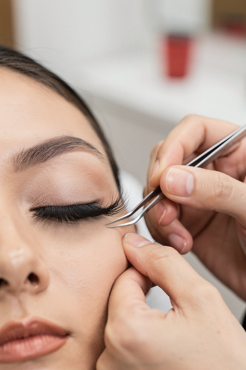 Luu Barber Shop & Beauty Salon professional eyelash extensions in San Diego - beautiful, long-lasting lashes